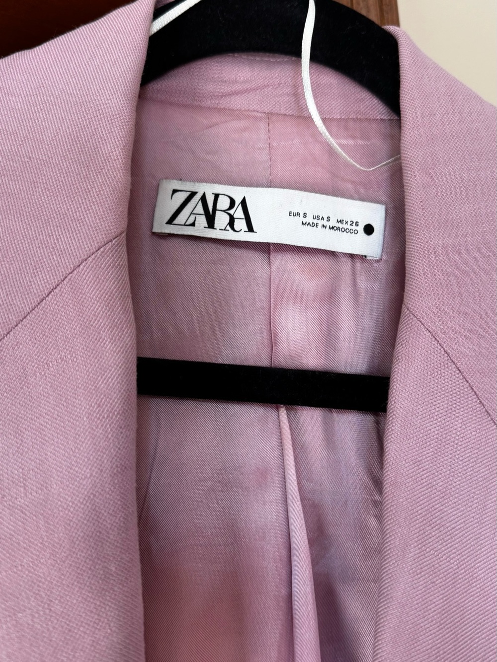 Zara Blush Pink Tailored Oversized Blazer NWOT - Picture 4 of 8
